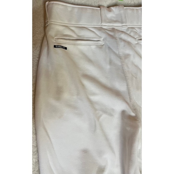 Adidas Men Baseball Pants Climalite Zipper Snap Button Closure White Sz L NWOT - Picture 6 of 8